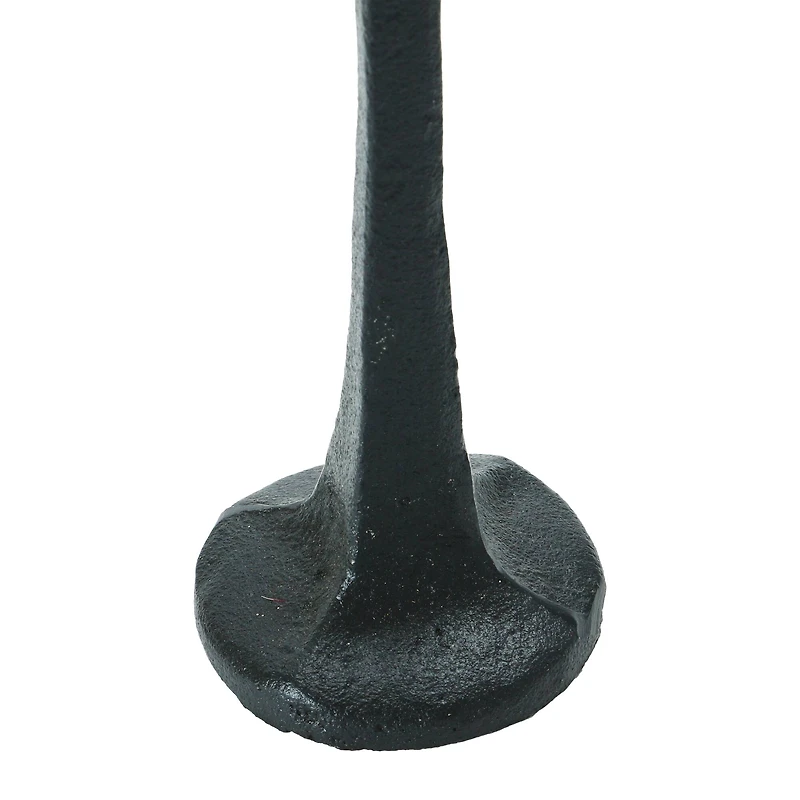 Hello Honey® 14'' Black Cast Iron Taper Candle Holder