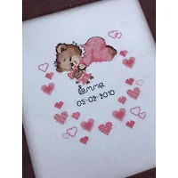 RIOLIS Girls Birth Announcement Counted Cross Stitch Kit R1123