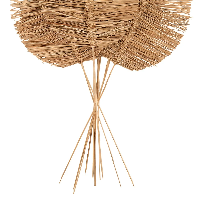 32" Brown Dried Grass Spear-Shaped Foliage with Sharp Stems