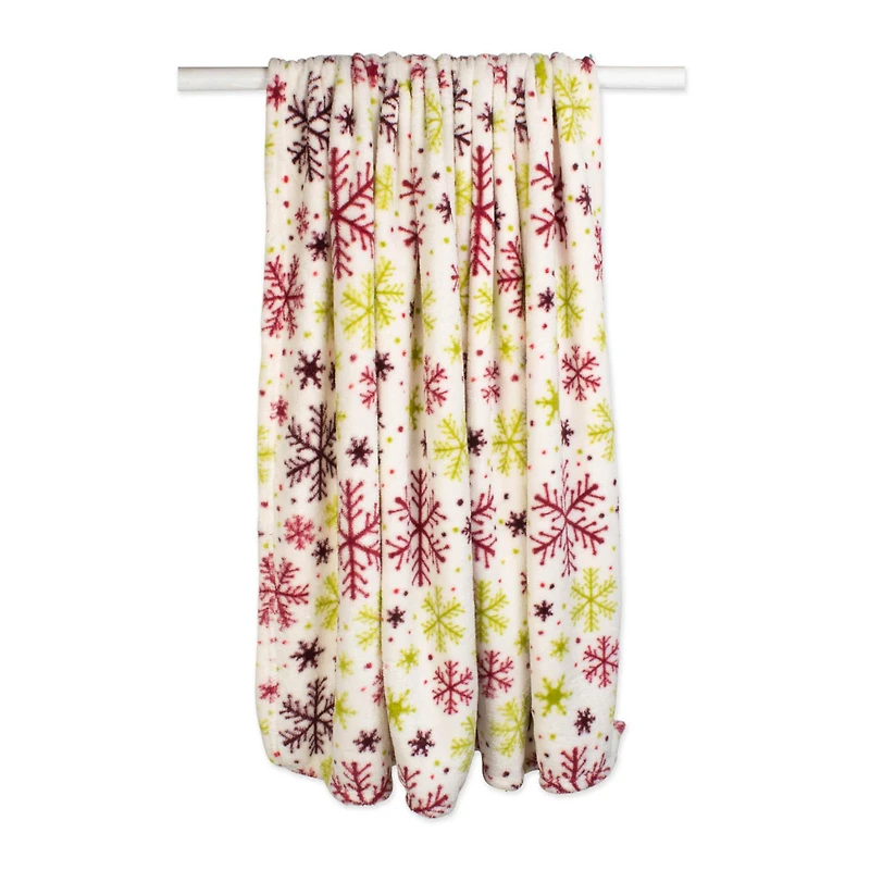 DII® Holiday 2-Pack Snowflake Plush Fleece Blanket