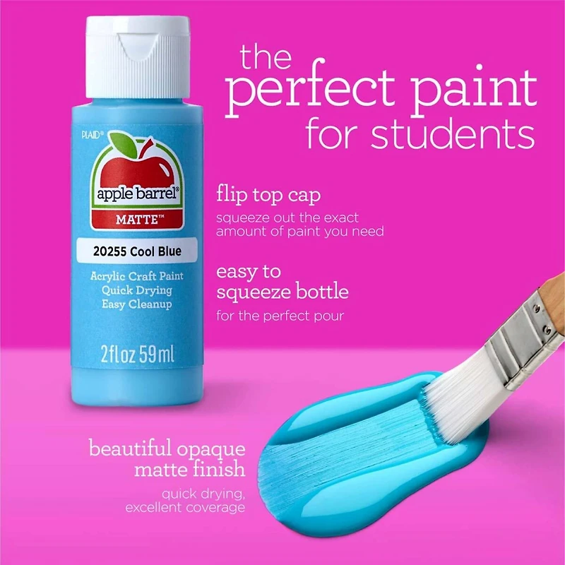 Apple Barrel® Art Lessons Paint & Brush 34 Piece Set