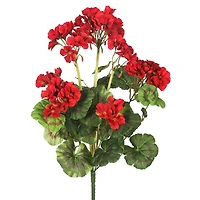 20" Artificial Red Geranium Bush, 4ct.