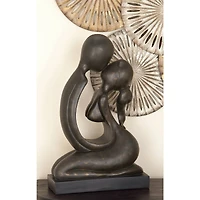 23" Brown Polystone Traditional Couple Sculpture
