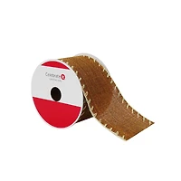 2.5" x 20ft. Brown Whip Stitched Wired Ribbon by Celebrate It®