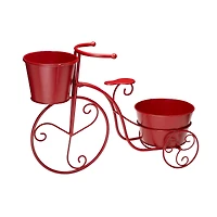 Glitzhome® 21.5'' Red Metal Bicycle Plant Stand