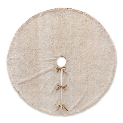 Glitzhome® Faux Rabbit Fur Christmas Tree Skirt