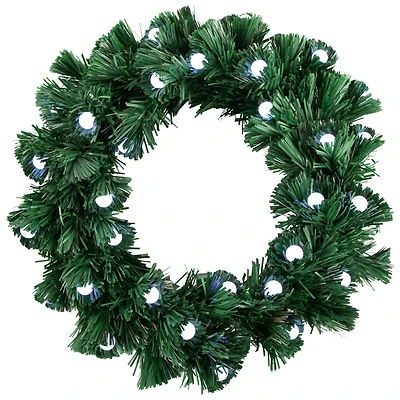 12" Pre-Lit Artificial Christmas Wreath, Color Changing Lights