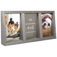 Expressions™ 3 Opening 4" x 6" Gray Angled Collage Frame by Studio Décor®
