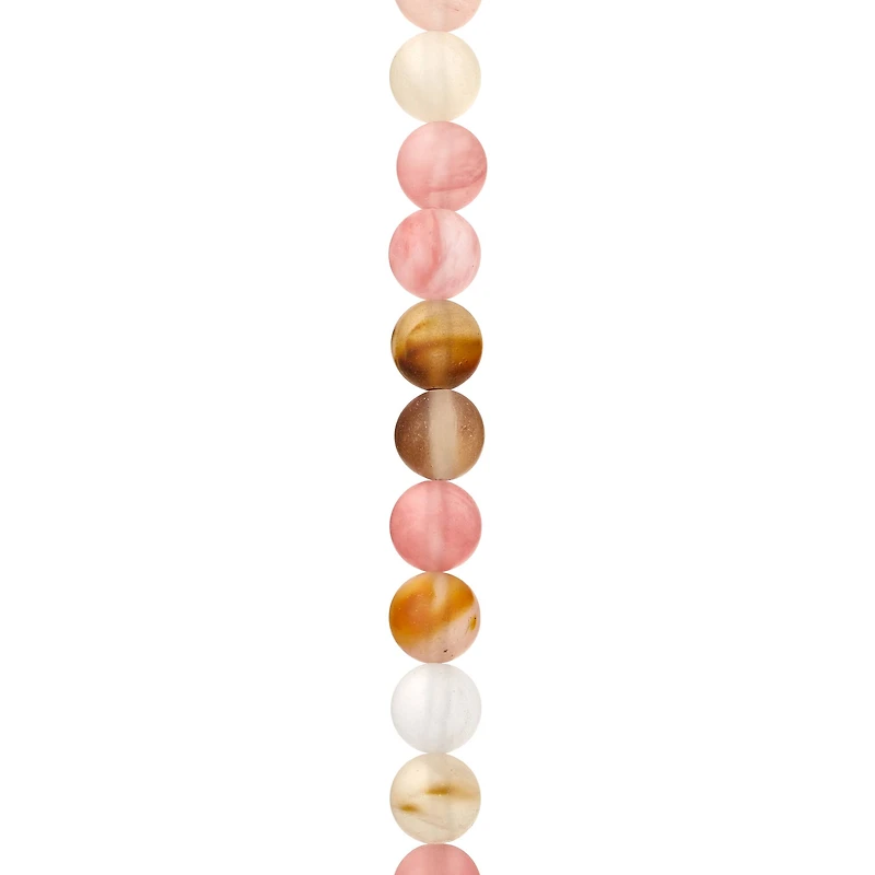 12 Pack: Matte Cherry Quartz Round Beads, 8mm by Bead Landing™