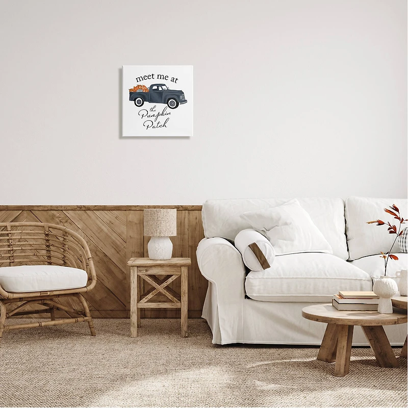 Stupell Industries Meet Me At Pumpkin Patch Truck Canvas Wall Art