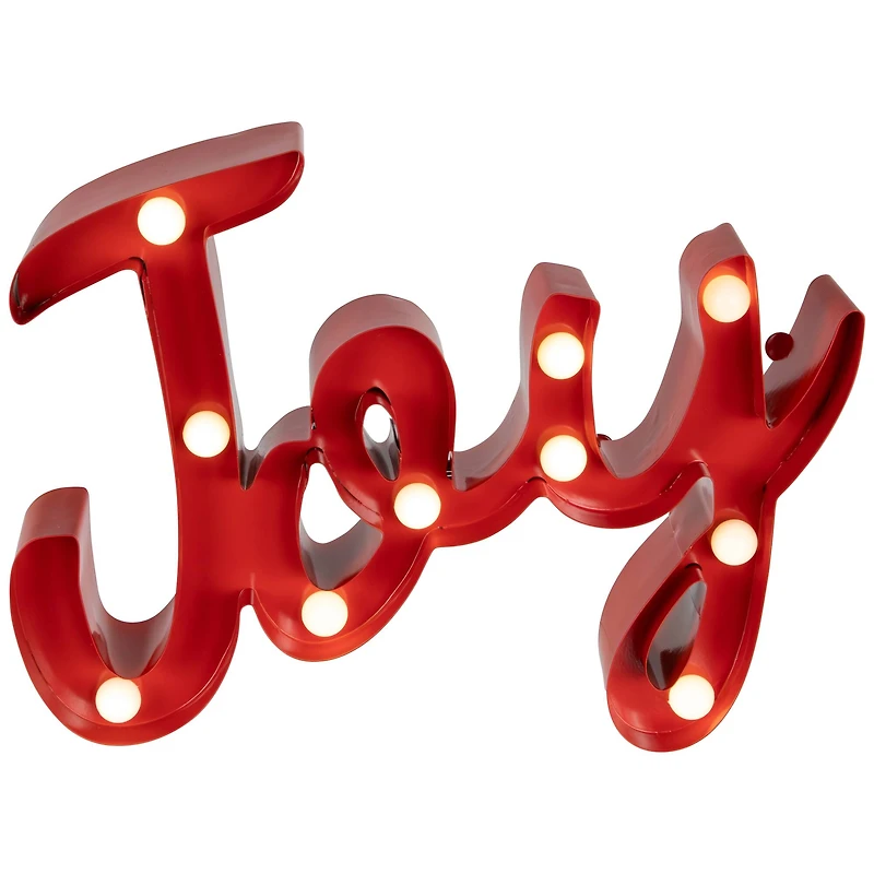 Lighted "Joy" Christmas Decoration - 11.25"