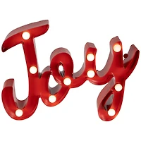 Lighted "Joy" Christmas Decoration - 11.25"