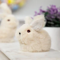 4.5" x 4.75" Plush Sitting Easter Bunny Rabbit Spring Figure