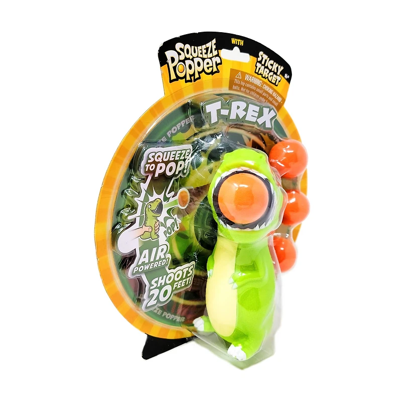 T-Rex Squeeze Popper with Sticky Target