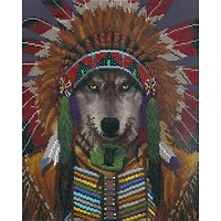 Diamond Dotz® Wolf Spirit Chief Diamond Painting Kit