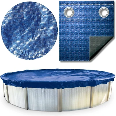Swim Central 21ft. Blue Oval Super Guard Above Ground Swimming Pool Winter Cover