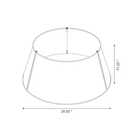 Glitzhome® Black 26" Woven Metal Tree Collar