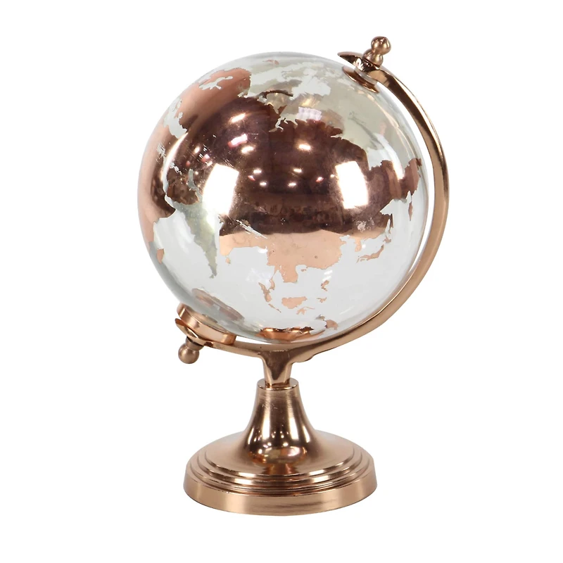 13" Copper Glass Traditional Globe