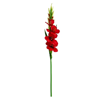 45" Red Gladiolus Flower Stems, 3ct.