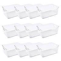 12 Pack: Large Clear Open Storage Bin by Simply Tidy®