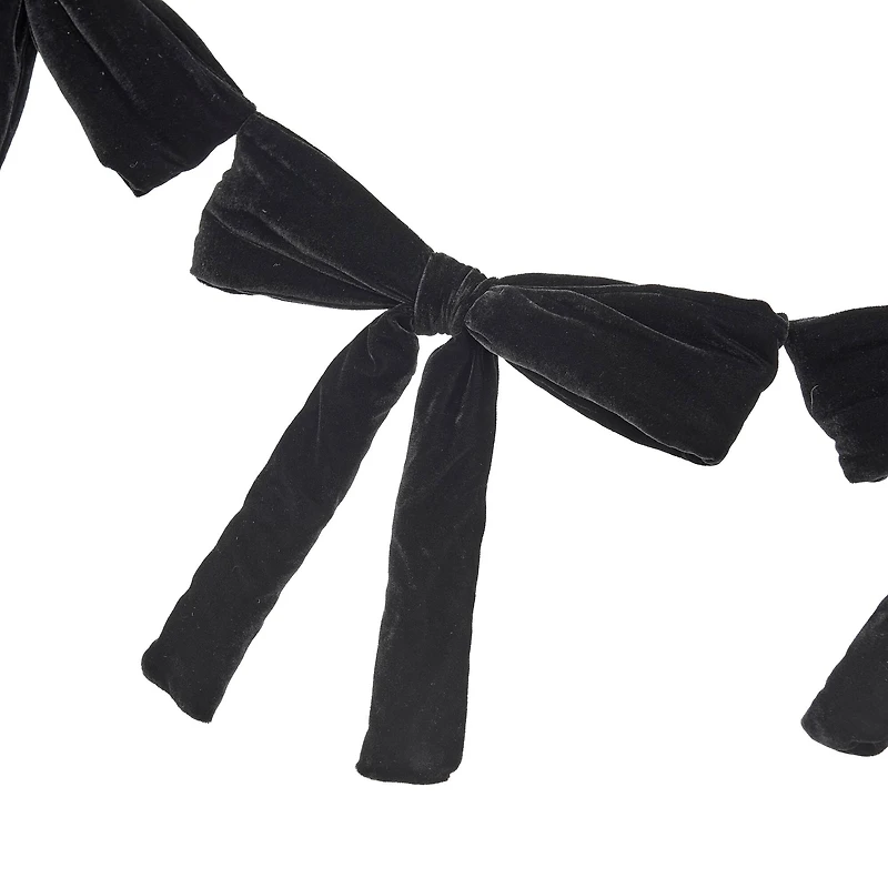 6ft. Black Bow Garland by Ashland®