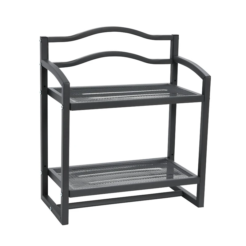 Household Essentials 2-Tier Metal Wall Mount Bathroom Shelf