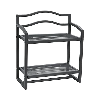 Household Essentials 2-Tier Metal Wall Mount Bathroom Shelf