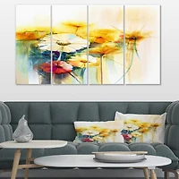 Designart - Bunch of White Yellow Flowers