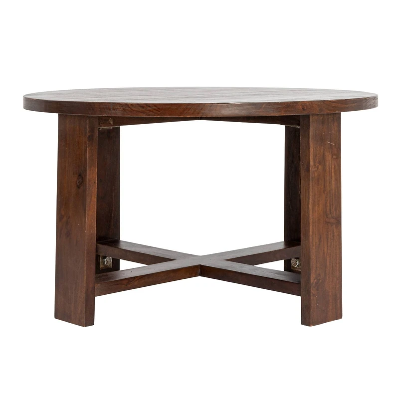 Hello Honey® Elegant Acacia Trestle Round Coffee Table