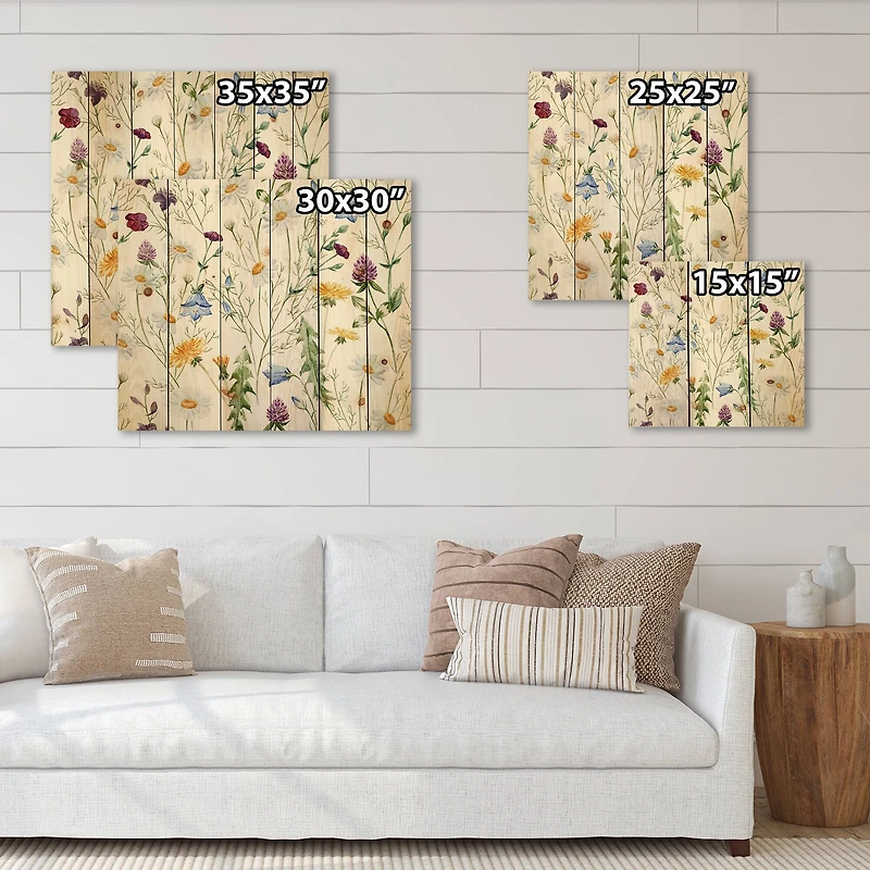 Designart - Wildflowers Chamomile and Clover Bell III