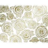 JAM Paper 3.87" x 5" Golden Blooms Blank Note Cards & Envelopes, 20ct.