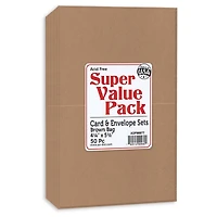 PA Paper™ Accents Super Value Brown Bag 4.25" x 5.5" Card & Envelope Set
