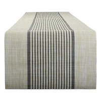 DII® 72" Black Stripe PVC Woven Table Runner