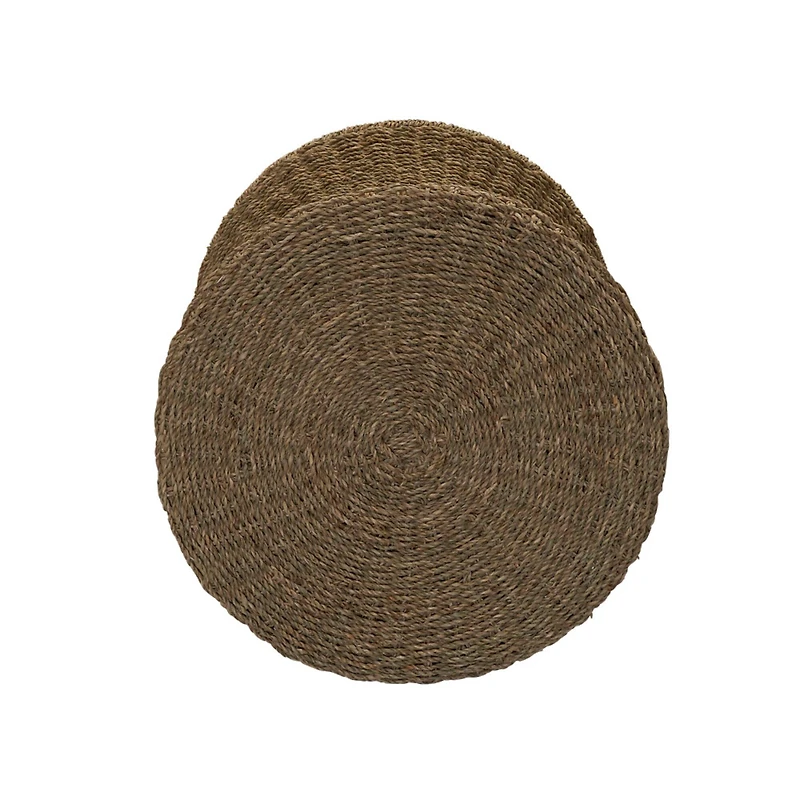 Household Essentials 21" Woven Seagrass Hourglass End Table
