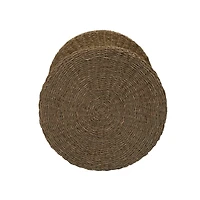 Household Essentials 21" Woven Seagrass Hourglass End Table