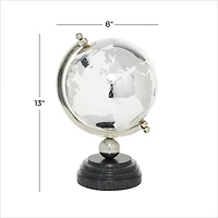 13" Silver Ceramic Glam Globe