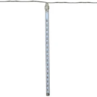 Set of 10 Transparent Dripping Icicle Snowfall Christmas Light Tubes - 14 ft Clear Wire