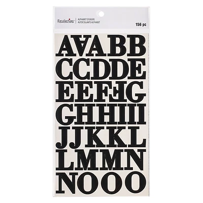 12 Packs: 156 ct. (1,872 total) Black Serif Alphabet Stickers by Recollections™