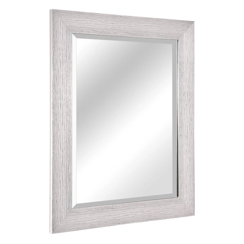 Head West® Textured Chrome Rectangular Wall Vanity Mirror 