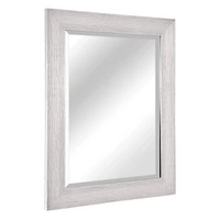 Head West® Textured Chrome Rectangular Wall Vanity Mirror 