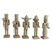 6" Whimsical 5 Piece DIY Pinewood Nutcracker Set by Make Market®