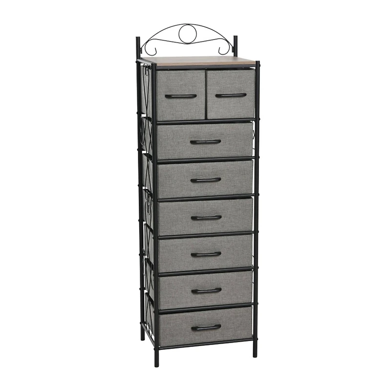 Household Essentials Victoria 54" 8-Drawer Narrow Dresser