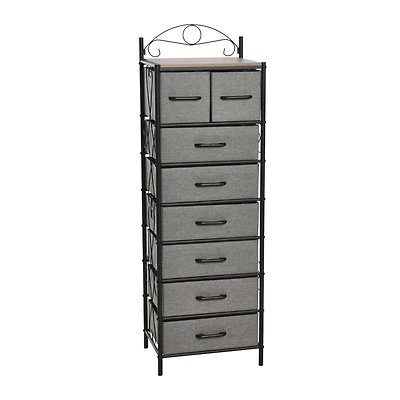 Household Essentials Victoria 54" 8-Drawer Narrow Dresser