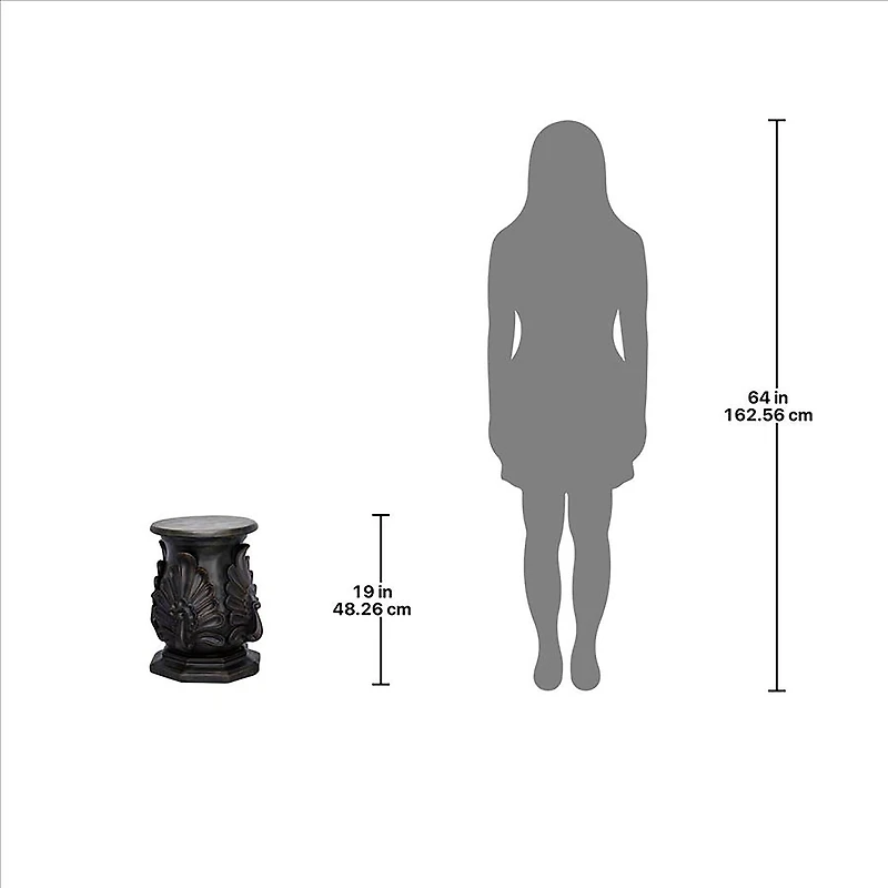  Design Toscano® 19" Green Bronze Classic Peacock Statuary Pedestal