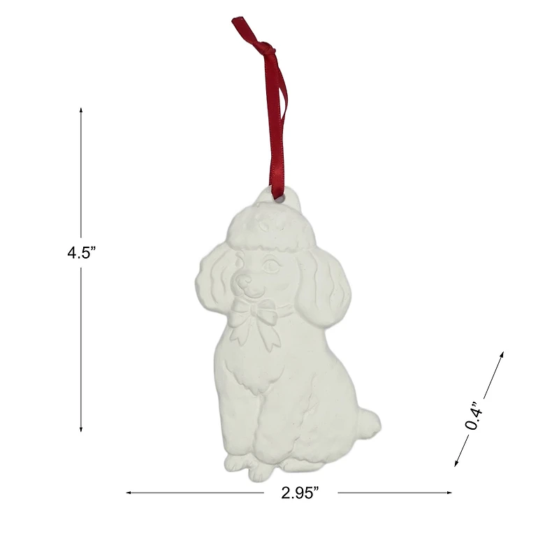 4.5" DIY Ceramic Poodle Ornament by Make Market®