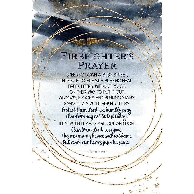 Firefighter's Prayer Inspirational Wood Plaque