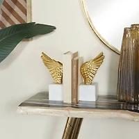 10" Angel Wing Aluminum Bookend Set