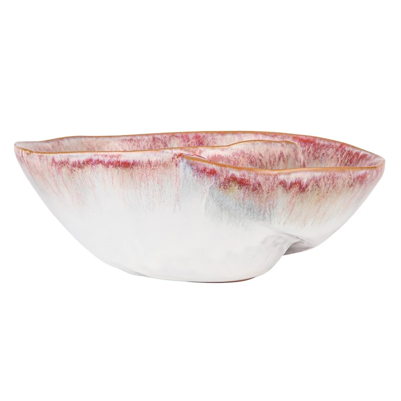 Hello Honey® 8.75" White & Berry Nautilus Essence Stoneware Bowl