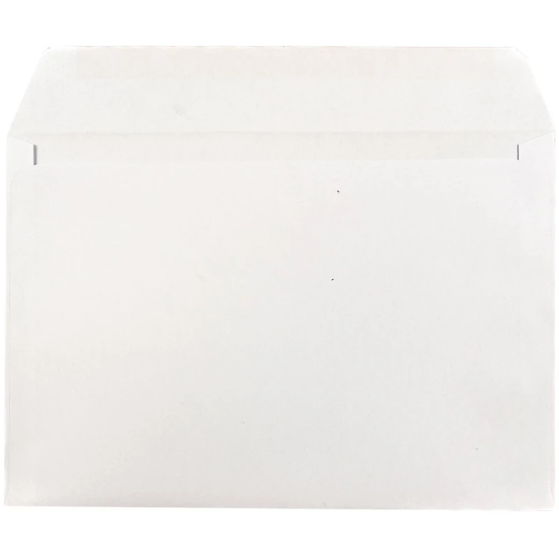 JAM Paper 7.5" x 10.5" White Booklet Commercial Envelopes, 50ct.