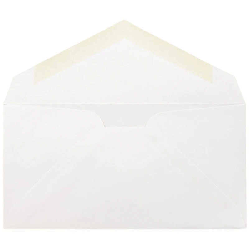 JAM Paper 3.875" x 7.5" Bright White Wove Monarch Strathmore Invitation Envelopes, 50ct.